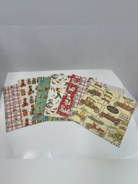 VINTAGE wrapping paper lot